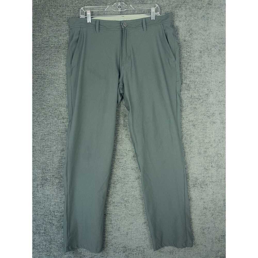 Free Fly Pants Mens 36x32 Sage Green Slim Fit Performance Stretch Golf Travel